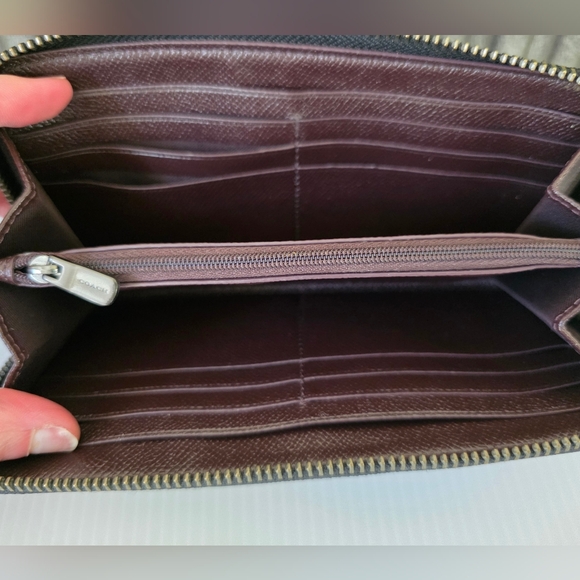 Coach City Zip Tote Tattoo Embroidery Black Crossgrain Leather+Matching Wallet - Picture 12 of 16